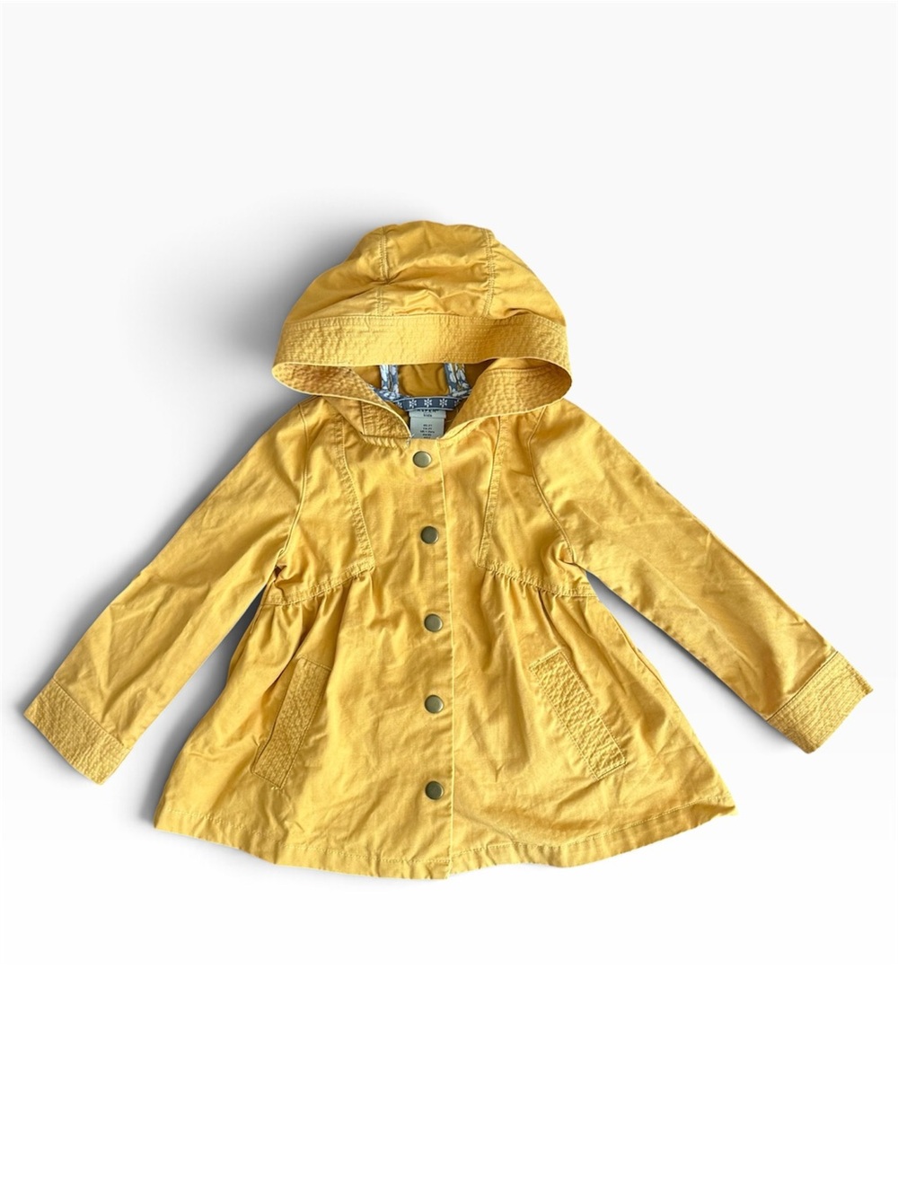 Aspen Girls' Hooded Yellow Button-Front